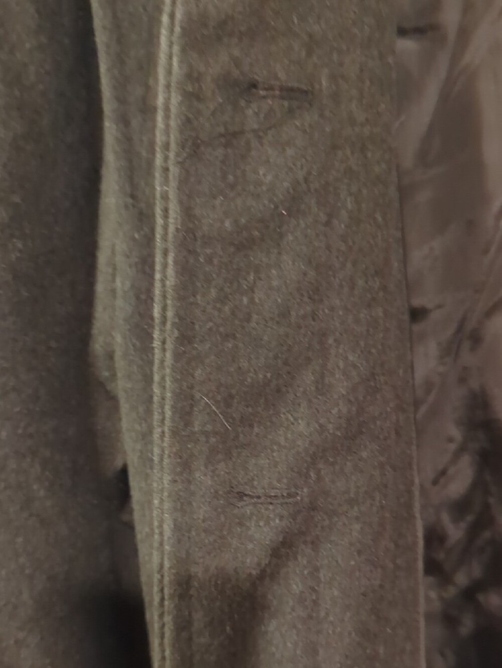 Vintage Schneiders Salzburg Austrian Loden Wool Trench Coat Sz 8/38 - Picture 14 of 16